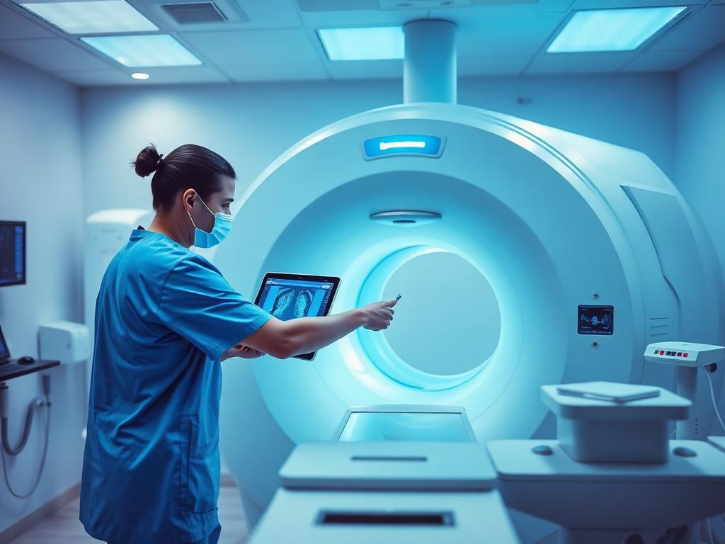 Equipamento de raio-x usado no curso técnico em radiologia